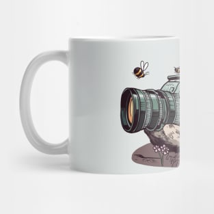 Kitty Photographing Bees Mug